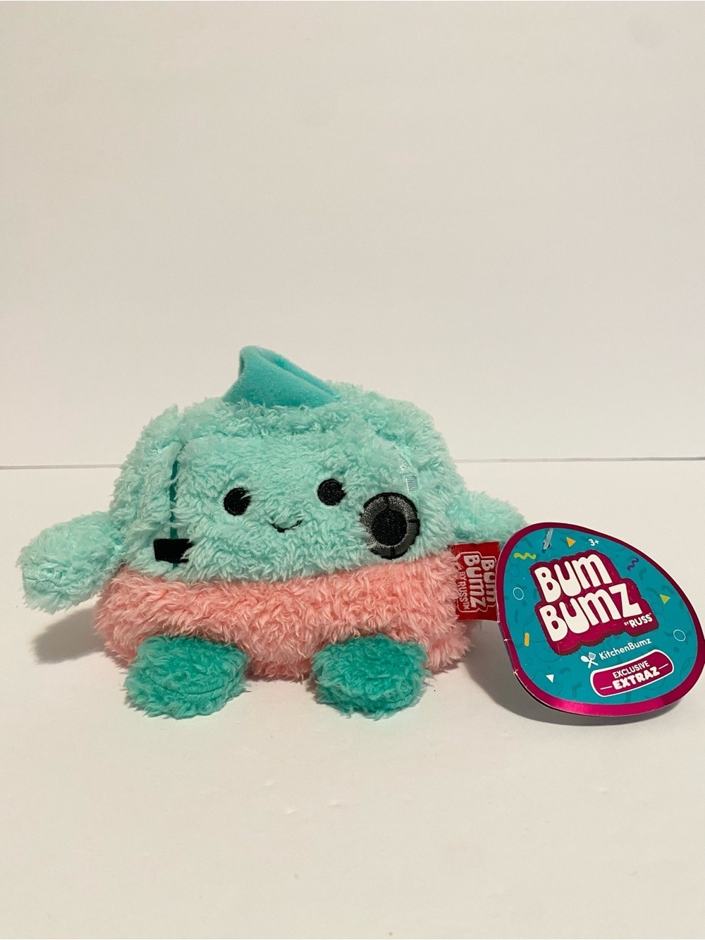 Bum Bumz Plush Tilly the Toaster Beanie Stuffed Animal Blue Kawaii Russ Toy